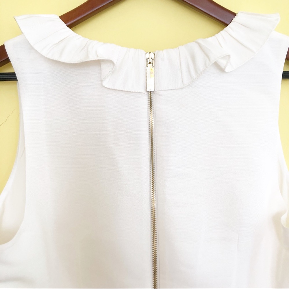Ted Baker London Ivory Ruffle V-neck Skater Dress - Picture 7 of 7